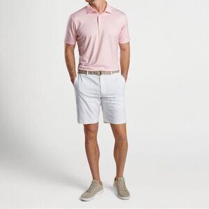 Peter Millar White Salem Performance Short - 9 inch Inseam Golfing SIZE 38